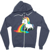 where rainbows come from (green) Zipper Hoodie