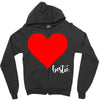 Besties Heart Family Matching Zipper Hoodie