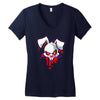 vampire bunny dark Women's V-Neck T-Shirt