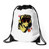 hip hop gorila Drawstring Bags