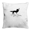 the coolest wolf moment ever Throw Pillow