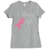 junior's breast cancer awareness i wear pink Ladies Fitted T-Shirt