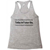 i can only please 1 person a day Racerback Tank