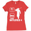 eat sleep battlefield 4, funny Ladies Fitted T-Shirt