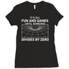 its all fun and games until someone divides Ladies Fitted T-Shirt