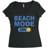 beach mode on Women's Triblend Scoop T-shirt