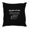 Appreciate Throw Pillow