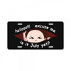 July Peeking Out Asian Baby Boy License Plate