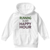 running is my happy hour Youth Hoodie
