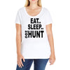 eat sleep hog hunt Ladies Curvy T-Shirt