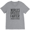 world's greatest farter i mean father V-Neck Tee