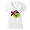 raph   tmnt facemelt Women's V-Neck T-Shirt