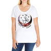 Space Skeleton Ladies Curvy T-Shirt