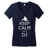 keep calm i'm a dj Women's V-Neck T-Shirt