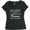 dreams into plans journal Women's Triblend Scoop T-shirt