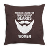 funny beards printed Throw Pillow
