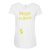 Muggle On Board Yellow Maternity Scoop Neck T-shirt