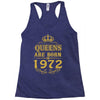 queens are born in 1972 Racerback Tank
