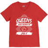Queens Are Born In July V-Neck Tee