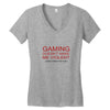 gaming doesn't make me violent Women's V-Neck T-Shirt
