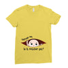 October Peeking Out Baby Boy Ladies Fitted T-Shirt