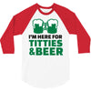 st. patrick's day titties and beer 3/4 Sleeve Shirt