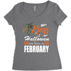 Halloween Kings Are Born In February Women's Triblend Scoop T-shirt