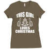 this girl loves christmas Ladies Fitted T-Shirt