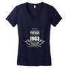 premium vintage 1953 classic perfectly aged limited edition Women's V-Neck T-Shirt