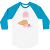 ice cream ghost 3/4 Sleeve Shirt