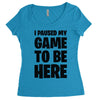 i paused my game to be here Women's Triblend Scoop T-shirt