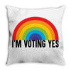 I Am Voting Yes Throw Pillow
