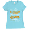 I'm a december woman I was born with my heart Ladies Fitted T-Shirt