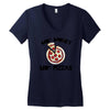 mo money mo pizzas 1 Women's V-Neck T-Shirt