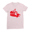 Canada Continent Roots Ladies Fitted T-Shirt