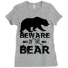 Beware Of The Bear Ladies Fitted T-Shirt