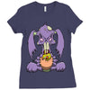 zombie bunny loves brains Ladies Fitted T-Shirt