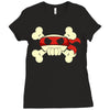 ninja pirate jolly roger Ladies Fitted T-Shirt