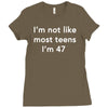 i'm not like most teens i'm 47 Ladies Fitted T-Shirt