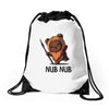 nub nub Drawstring Bags