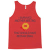 i survived another meeting rectangle Tank Top