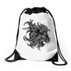 lion zentangle Drawstring Bags