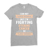 I am Not Super Woman But I'm Fighting Uterine Cancer So Close Enough Ladies Fitted T-Shirt