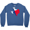 Eroded Texas Map With Flag Crewneck Sweatshirt