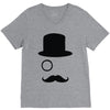 moustache gentleman V-Neck Tee