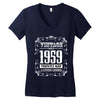 vintage made in 1959 perfectly aged a living legend Women's V-Neck T-Shirt