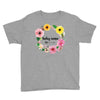 Floral Baby Name Youth Tee