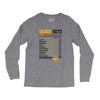 Taurus Facts Servings Per Container Long Sleeve Shirts