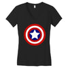 captain america Women's V-Neck T-Shirt