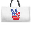 Peace Sign Hand Weekender Totes